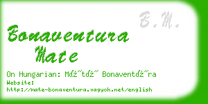 bonaventura mate business card